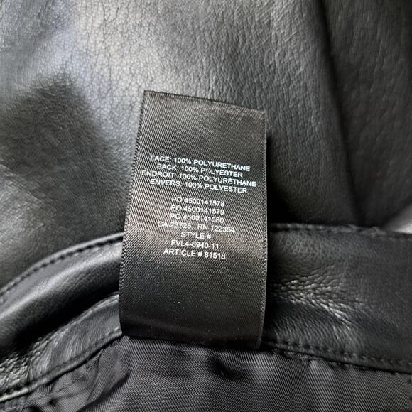 Aritzia Wilfred Melina Black Faux Leather Pant Size 4 High Rise Straight Leg - Picture 10 of 10